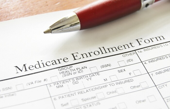 An image of a Medicare Enrollment form.
