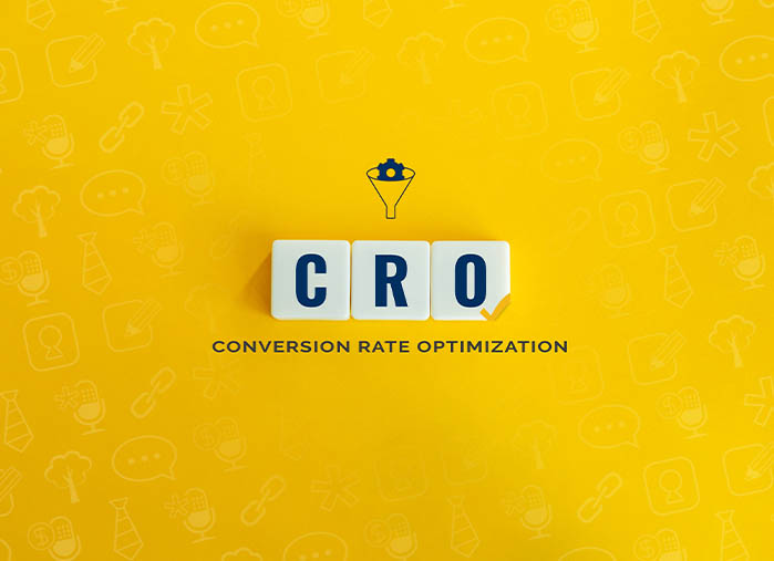 Image depicting the letters "C", "R", and "O", focused on conversion rate optimization.