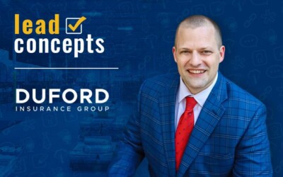 Image of, final expense agent, David Duford and the logos for his company and Lead Concepts.